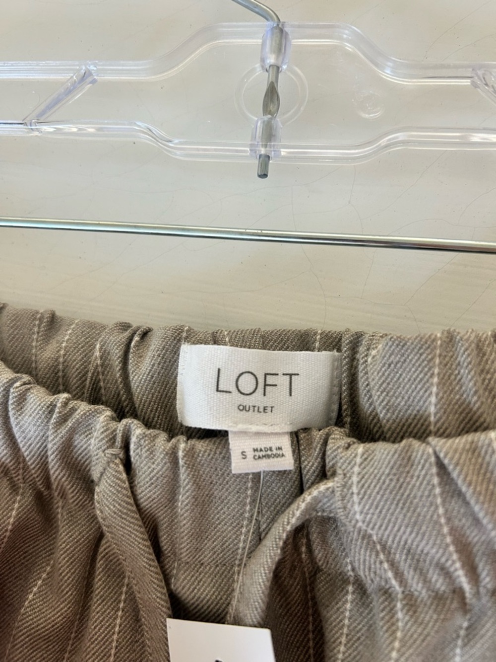 LOFT Sawyer Pull On Pants in Pinstripe - Picture 3 of 6